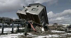 Using Japan's real disaster locations that have not yet been cleared up is an inspired if chilling effect
